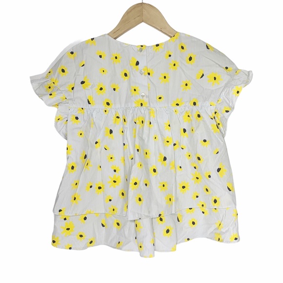 Zara Trafaluc Sunflower Ruffle Blouse XS - Picture 6 of 7